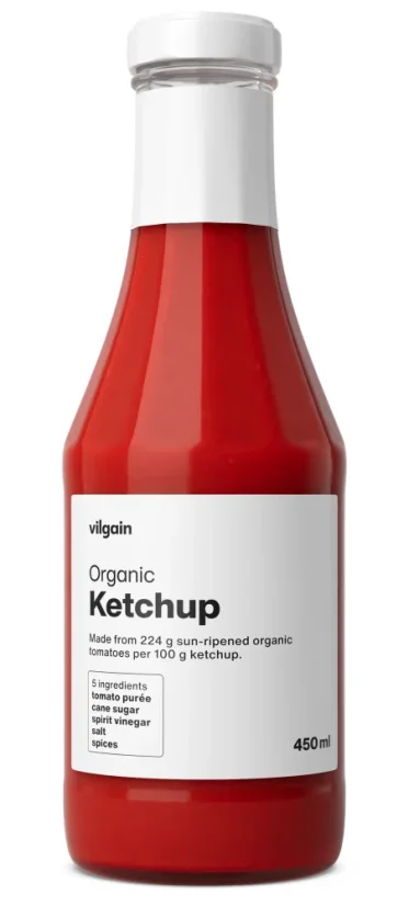 Kečup BIO ⁠–⁠ bez škrobu, hustý díky vysokému podílu rajčat, pouze 5 ingrediencí