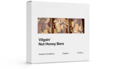 Nut Honey Bar BIO ⁠–⁠ Kešu a brusinky ⁠–⁠ křupavý snack, 100% přírodní a raw, doslazeno medem a ovocem, vysoký obsah ořechů